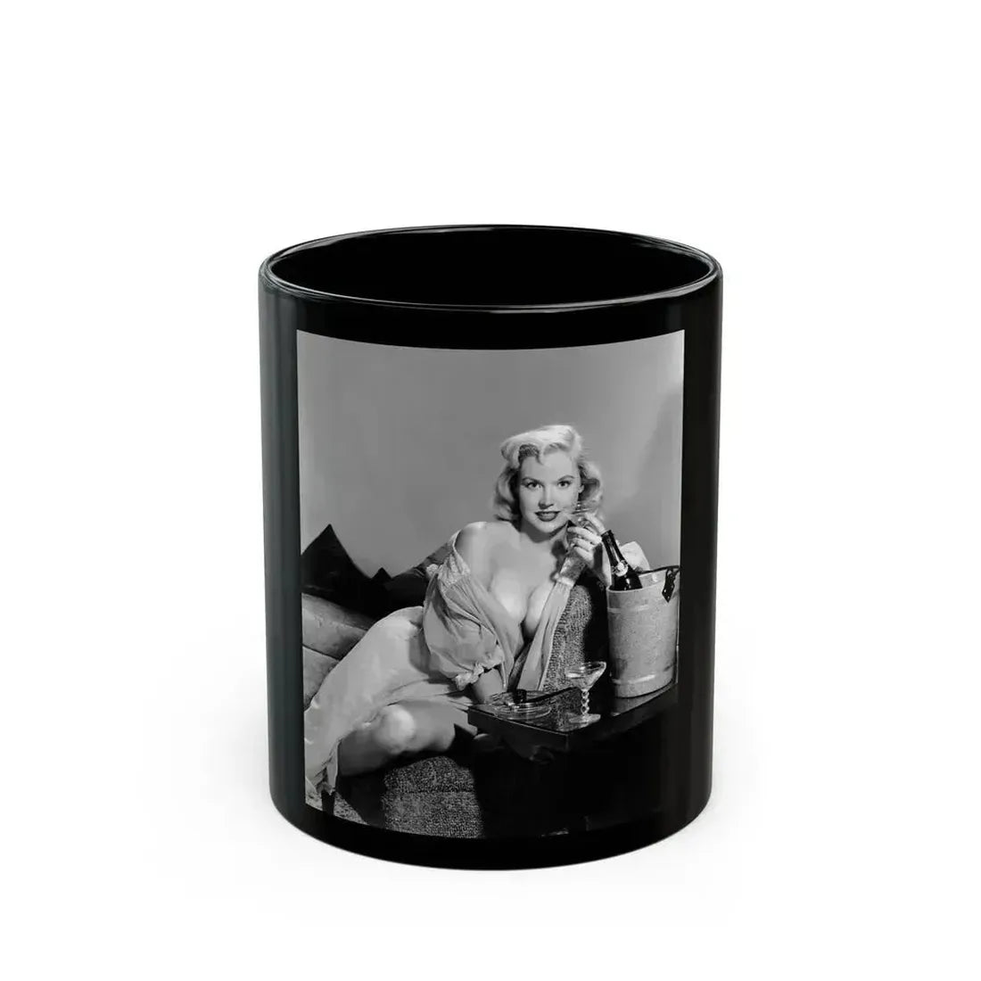 Betty Brosmer #229 (Vintage Female Icon) Black Coffee Mug 11oz - Go Mug Yourself