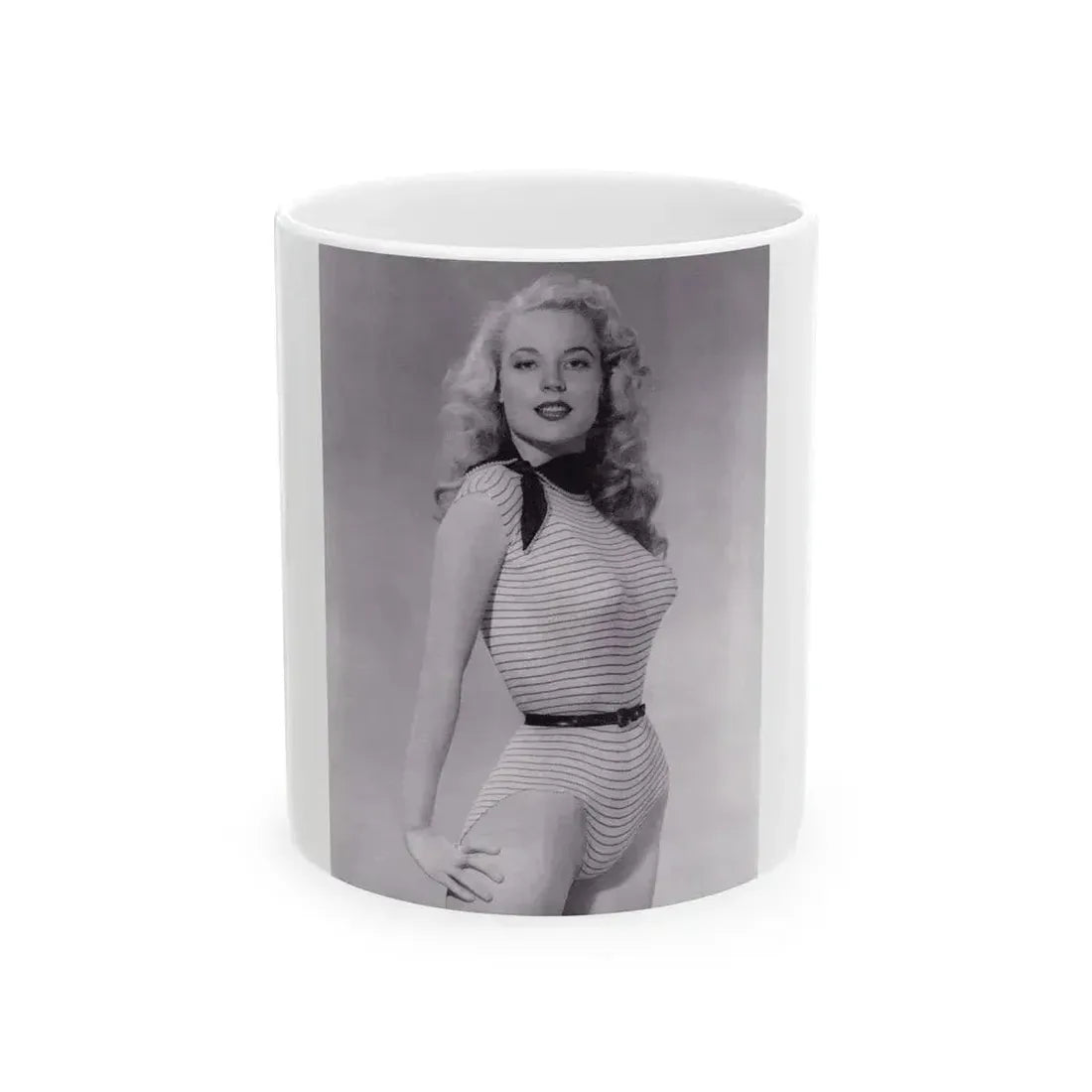 Betty Brosmer #233 (Vintage Female Icon) White Coffee Mug 11oz - Go Mug Yourself