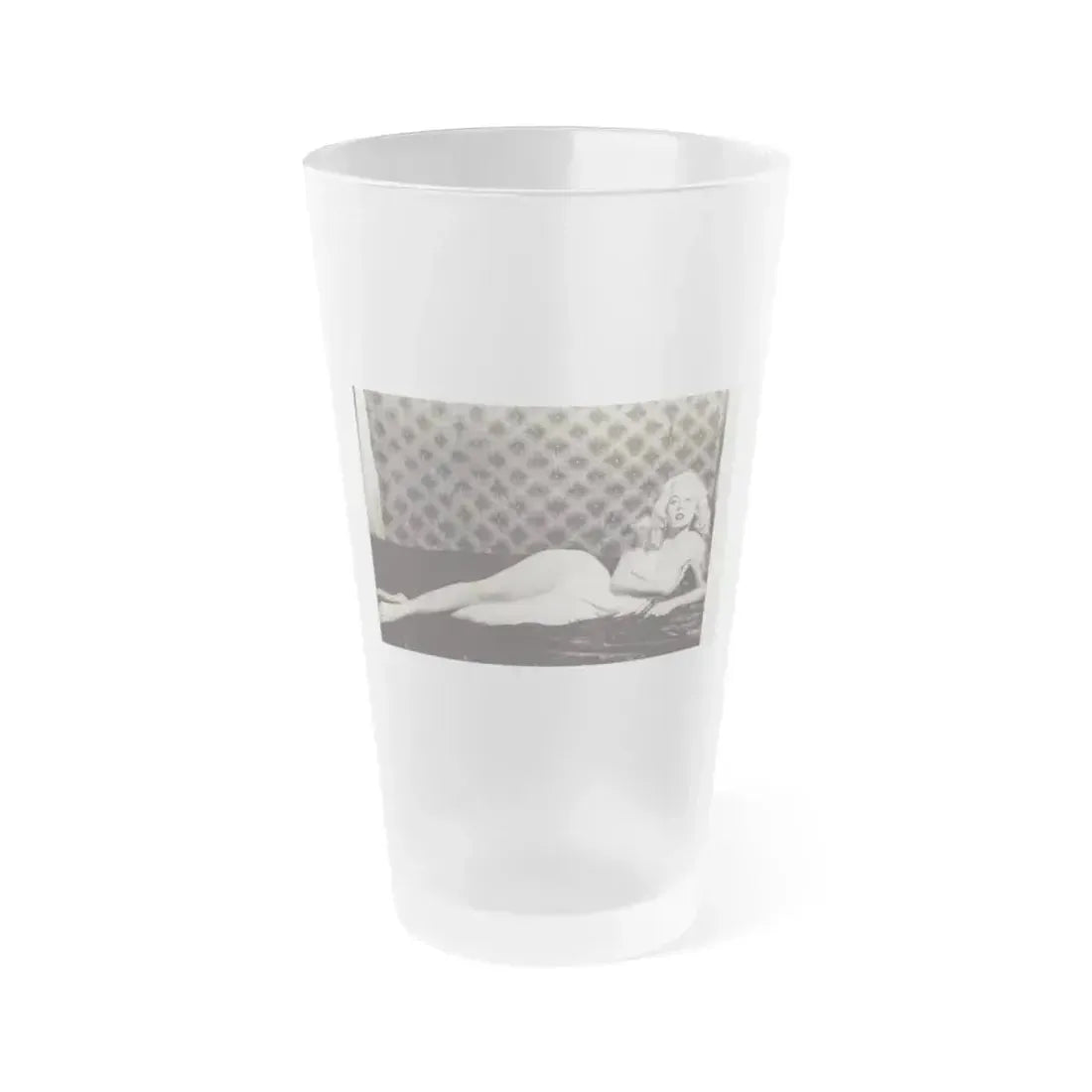 Betty Brosmer #239 - Index has 1 B&W Photo of Betty from Jem Mag. Vol. 1 #01 Nov. '56 (Vintage Female Icon) Frosted Pint Glass 16oz 16oz Frosted - Go Mug Yourself