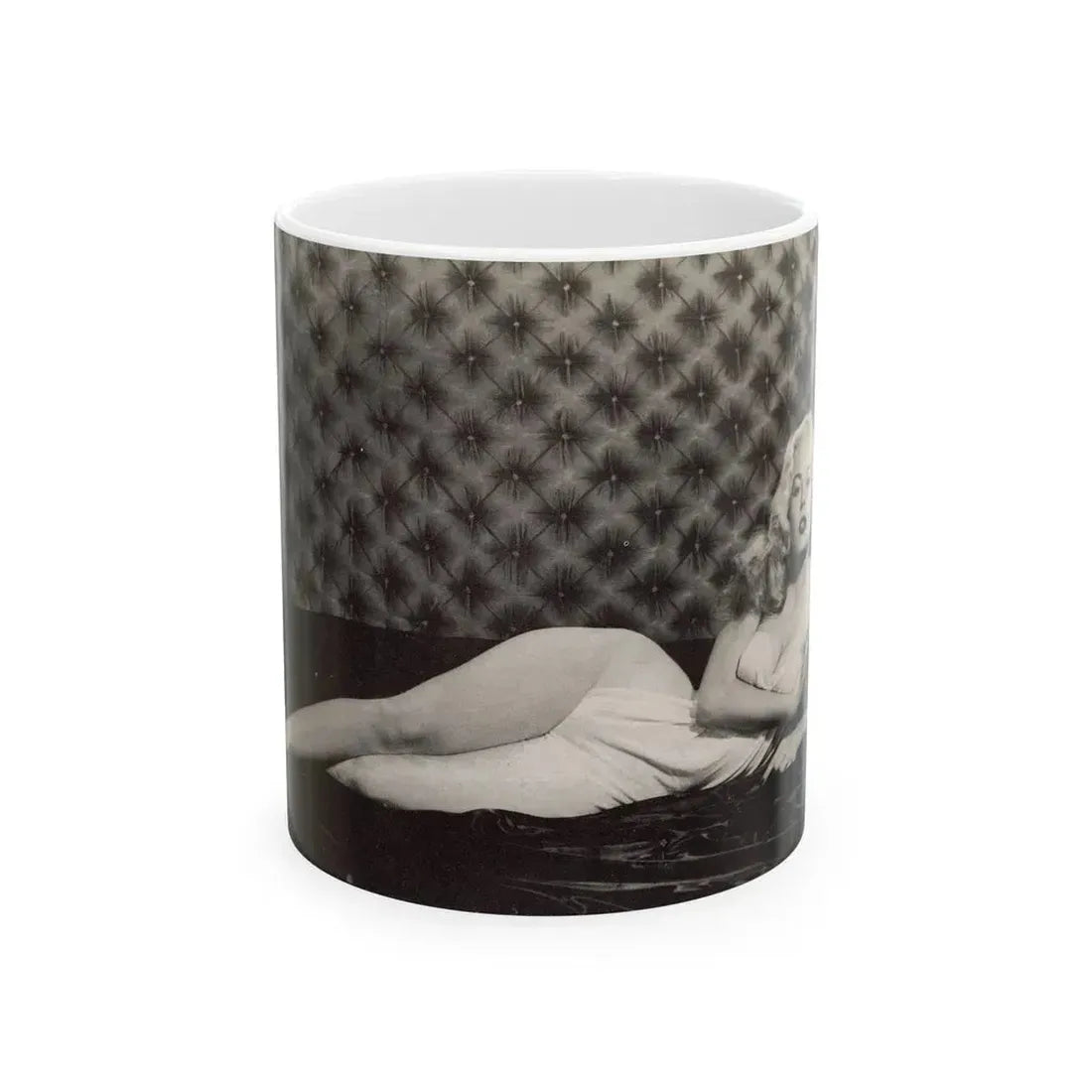 Betty Brosmer #239 - Index has 1 B&W Photo of Betty from Jem Mag. Vol. 1 #01 Nov. '56 (Vintage Female Icon) White Coffee Mug 11oz - Go Mug Yourself