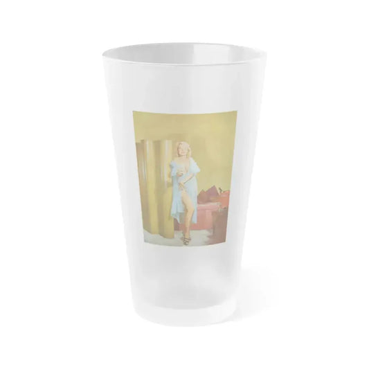 Betty Brosmer #242 - 12x16 Full Color Pin-Up Poster from 50's (Vintage Female Icon) Frosted Pint Glass 16oz 16oz Frosted - Go Mug Yourself