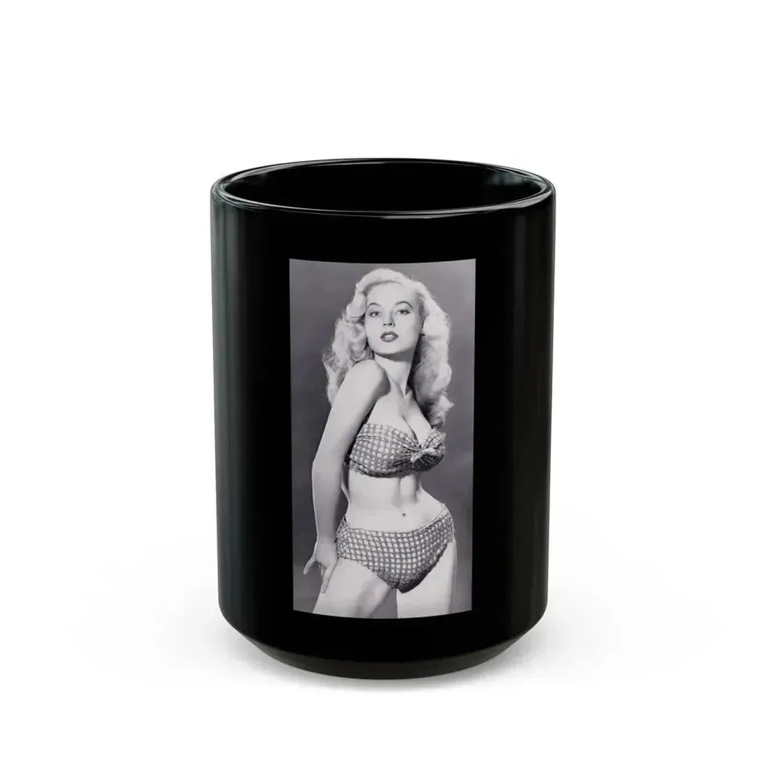Betty Brosmer #39 (Vintage Female Icon) Black Coffee Mug 15oz - Go Mug Yourself