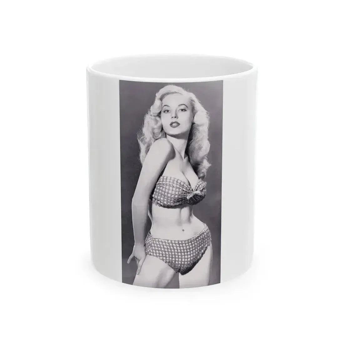 Betty Brosmer #39 (Vintage Female Icon) White Coffee Mug 11oz - Go Mug Yourself