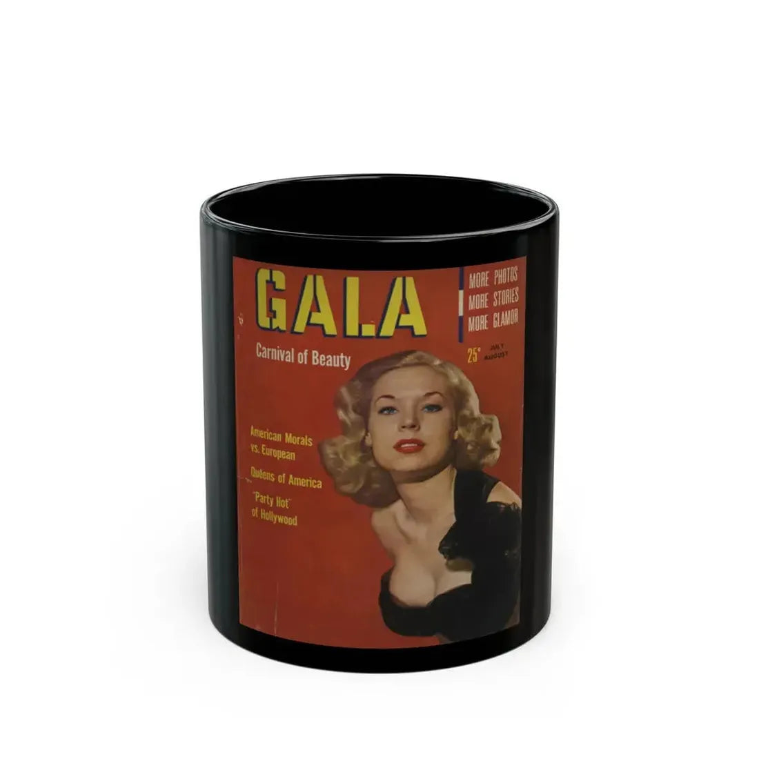 Betty Brosmer #61 - Mag. Cover (Vintage Female Icon) Black Coffee Mug 11oz - Go Mug Yourself