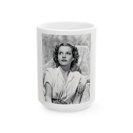 Betty Field #02 (Vintage Female Icon) White Coffee Mug 15oz - Go Mug Yourself