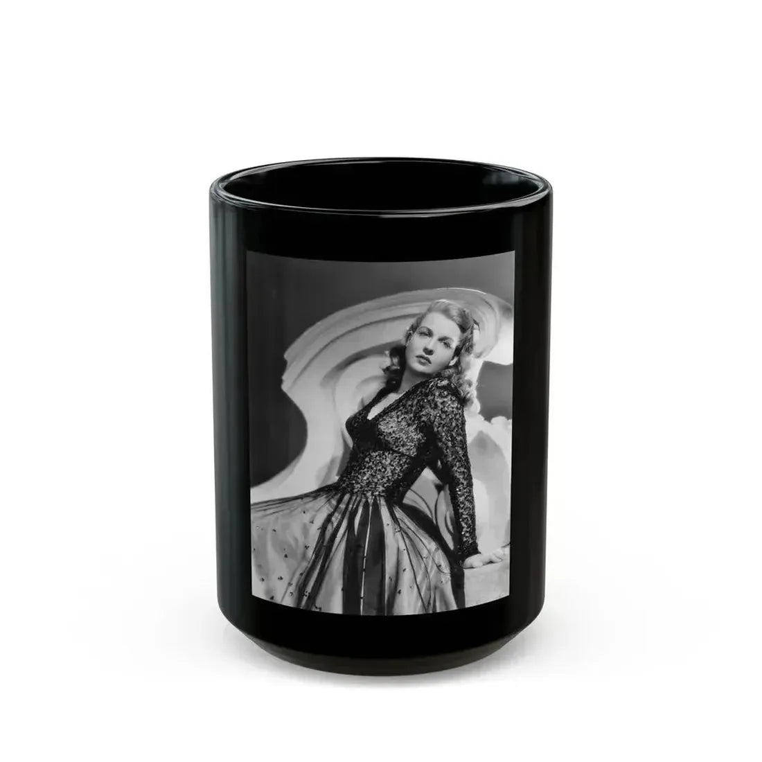Betty Field #03 (Vintage Female Icon) Black Coffee Mug 15oz - Go Mug Yourself