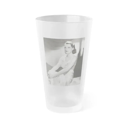 Betty Field #06 (Vintage Female Icon) Frosted Pint Glass 16oz 16oz Frosted - Go Mug Yourself
