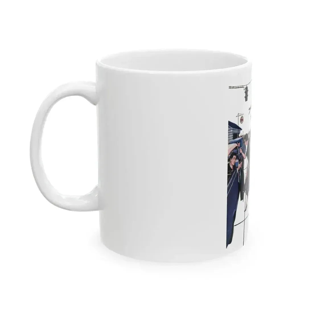 Between The Halves (2), Cosmopolitan, December 1957 - White Coffee Mug - Go Mug Yourself