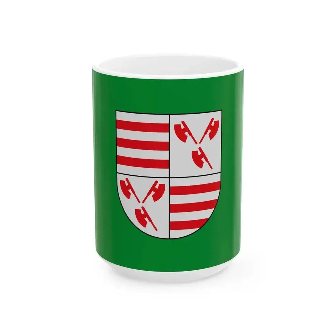 Bever B vlag (Belgium) White Coffee Mug 15oz - Go Mug Yourself