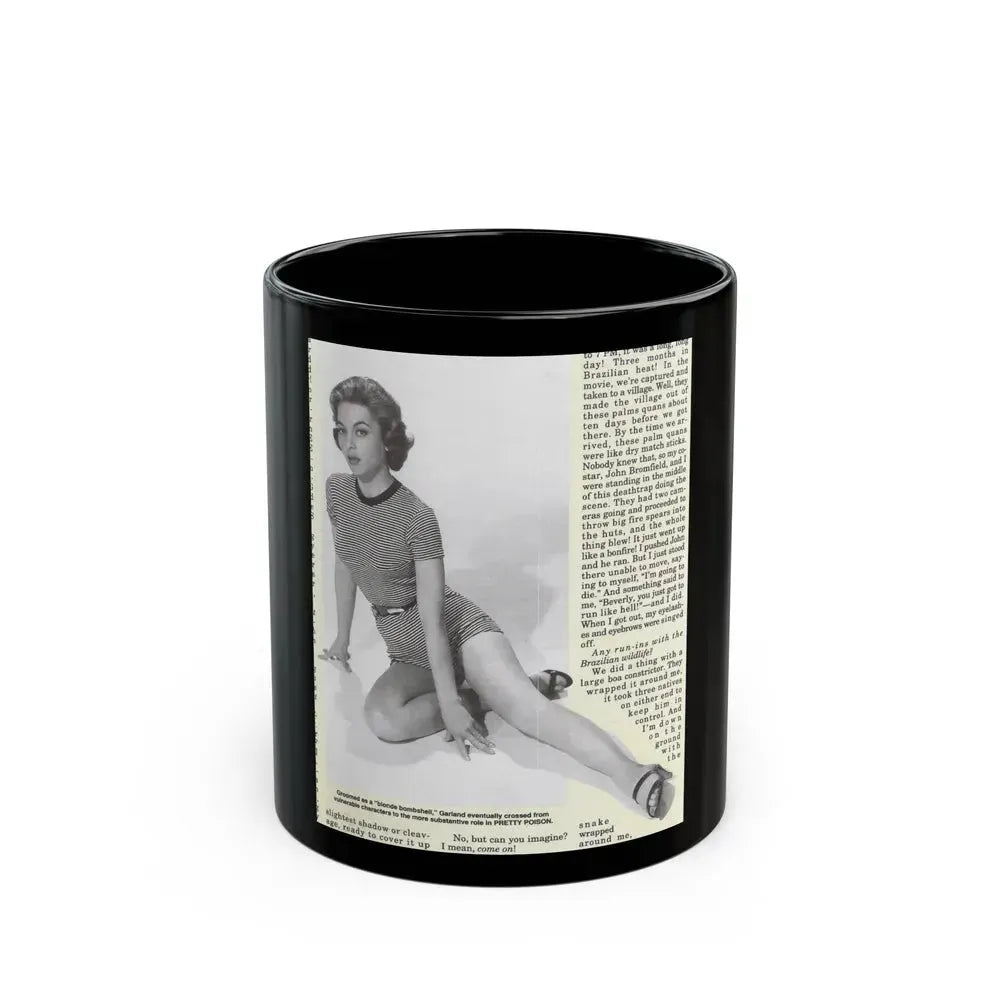 Beverly Garland #01 - 8x10 Vintage B&W Leggy Glamour Promo Photo for ''The Joker Is Wild'' '57 (Vintage Female Icon) Black Coffee Mug 11oz - Go Mug Yourself
