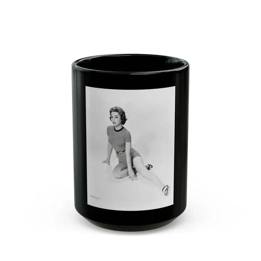 Beverly Garland #01 - 8x10 Vintage B&W Leggy Glamour Promo Photo for ''The Joker Is Wild'' '57_1 (Vintage Female Icon) Black Coffee Mug 15oz - Go Mug Yourself