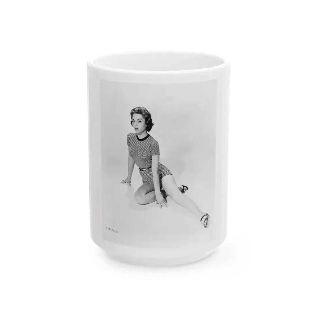 Beverly Garland #01 - 8x10 Vintage B&W Leggy Glamour Promo Photo for ''The Joker Is Wild'' '57_1 (Vintage Female Icon) White Coffee Mug 15oz - Go Mug Yourself