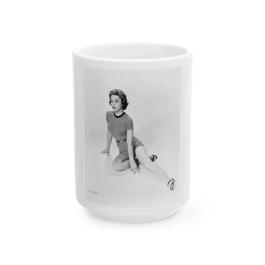 Beverly Garland #01 - 8x10 Vintage B&W Leggy Glamour Promo Photo for ''The Joker Is Wild'' '57_1 (Vintage Female Icon) White Coffee Mug 15oz - Go Mug Yourself