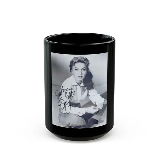 Beverly Garland #02 (Vintage Female Icon) Black Coffee Mug 15oz - Go Mug Yourself