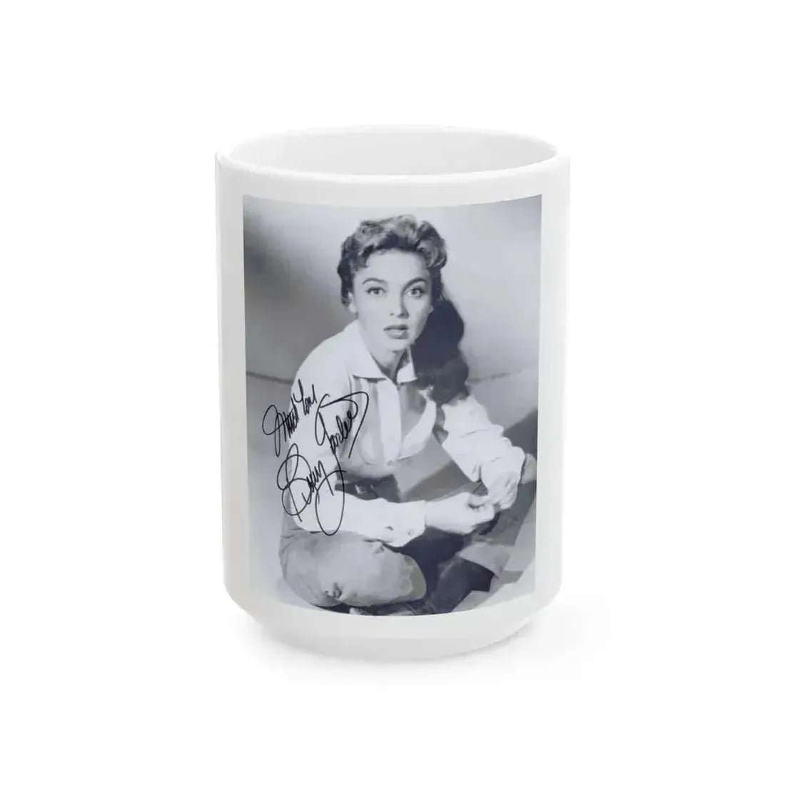 Beverly Garland #02 (Vintage Female Icon) White Coffee Mug 15oz - Go Mug Yourself