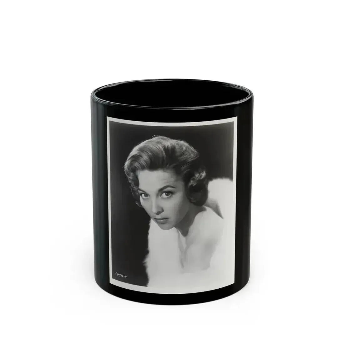 Beverly Garland #03 - 8x10 B&W Glamour Head & Shoulder Photo (Vintage Female Icon) Black Coffee Mug 11oz - Go Mug Yourself