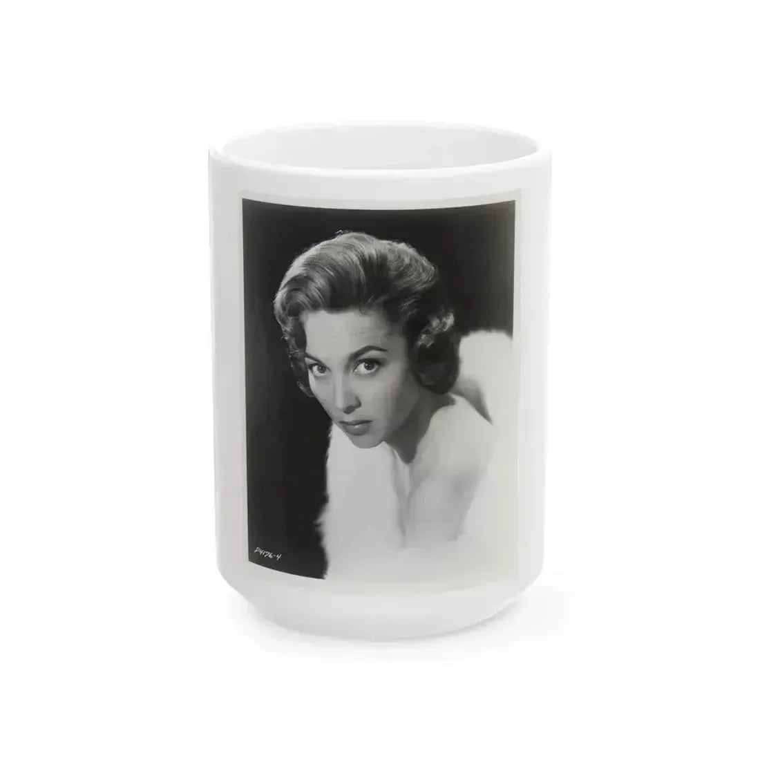 Beverly Garland #03 - 8x10 B&W Glamour Head & Shoulder Photo (Vintage Female Icon) White Coffee Mug 15oz - Go Mug Yourself