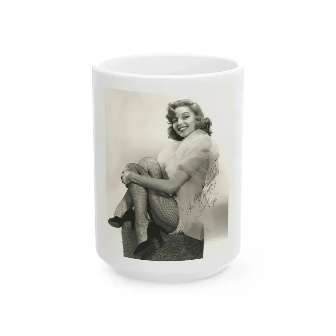 Beverly Garland #107 (Vintage Female Icon) White Coffee Mug 15oz - Go Mug Yourself