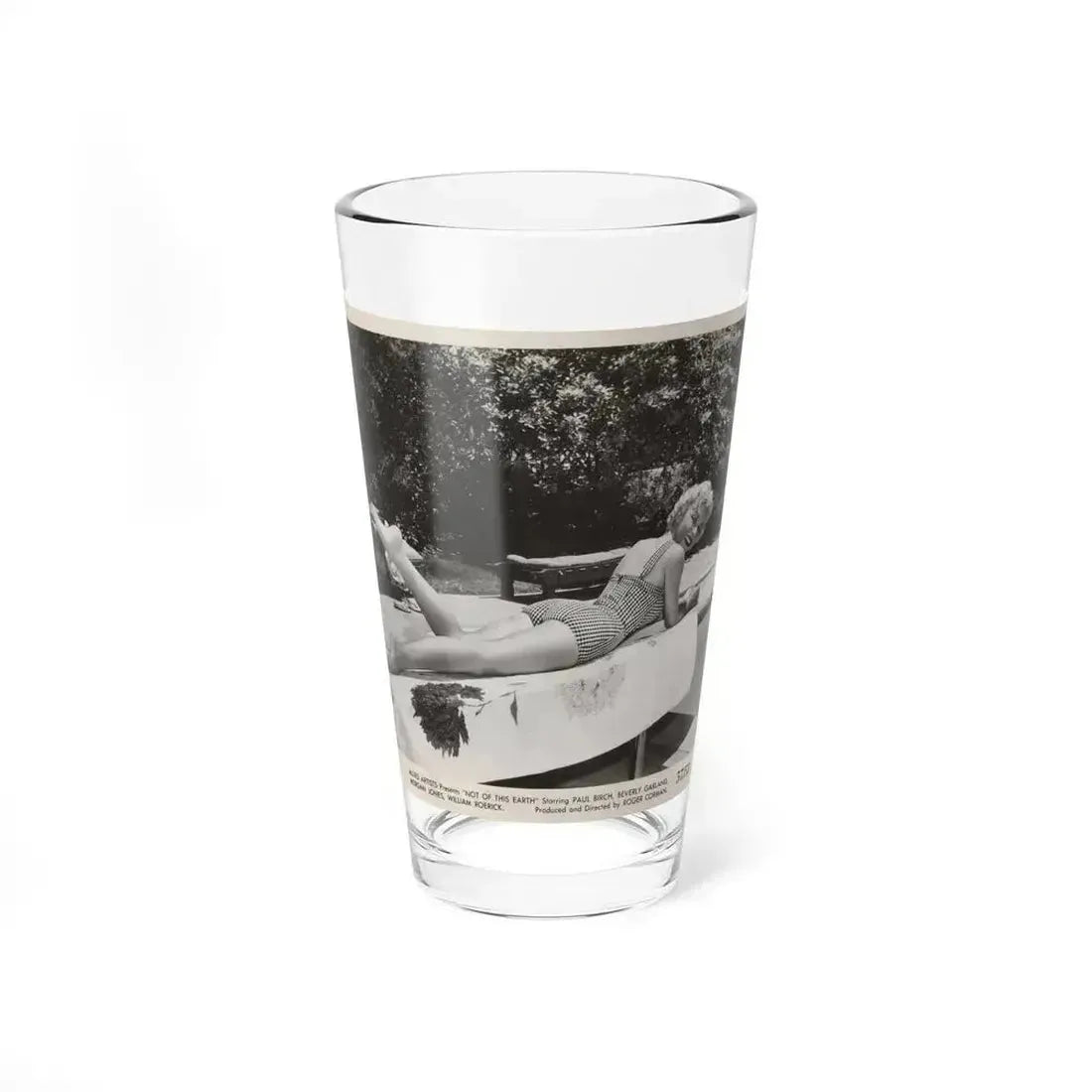 Beverly Garland #110 - 8x10 Vintage B&W 1-Piece Swimsuit Cheesecake Promo Photo from ''Not Of This Earth'' '57 (Vintage Female Icon) Pint Glass 16oz 16oz - Go Mug Yourself
