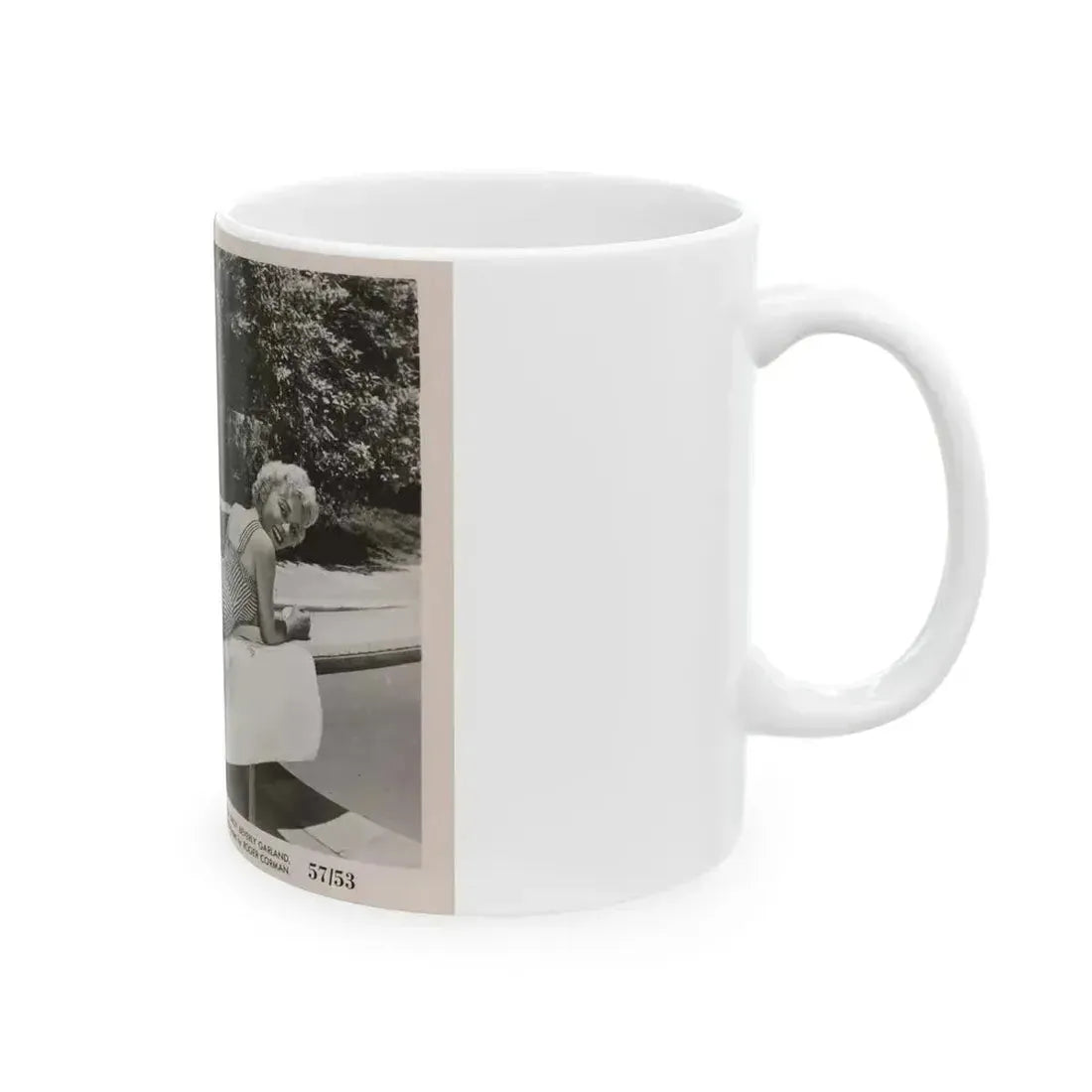 Beverly Garland #110 - 8x10 Vintage B&W 1-Piece Swimsuit Cheesecake Promo Photo from ''Not Of This Earth'' '57 (Vintage Female Icon) White Coffee Mug - Go Mug Yourself