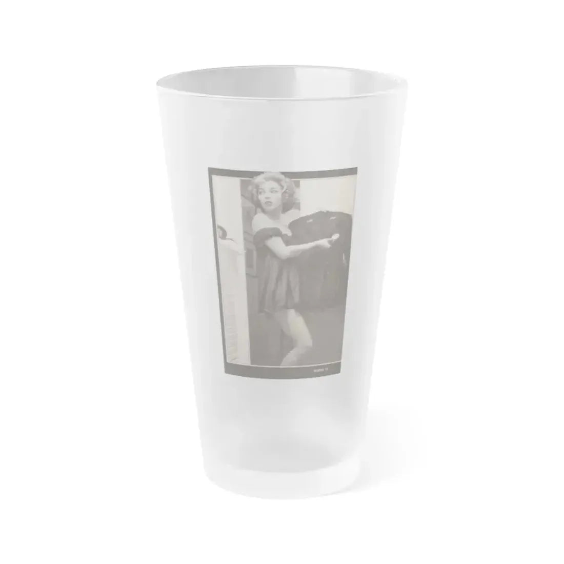 Beverly Garland #121 - Filmfax Mag. Issue #60 Spring '97 - 1 B&W Photo (Vintage Female Icon) Frosted Pint Glass 16oz 16oz Frosted - Go Mug Yourself