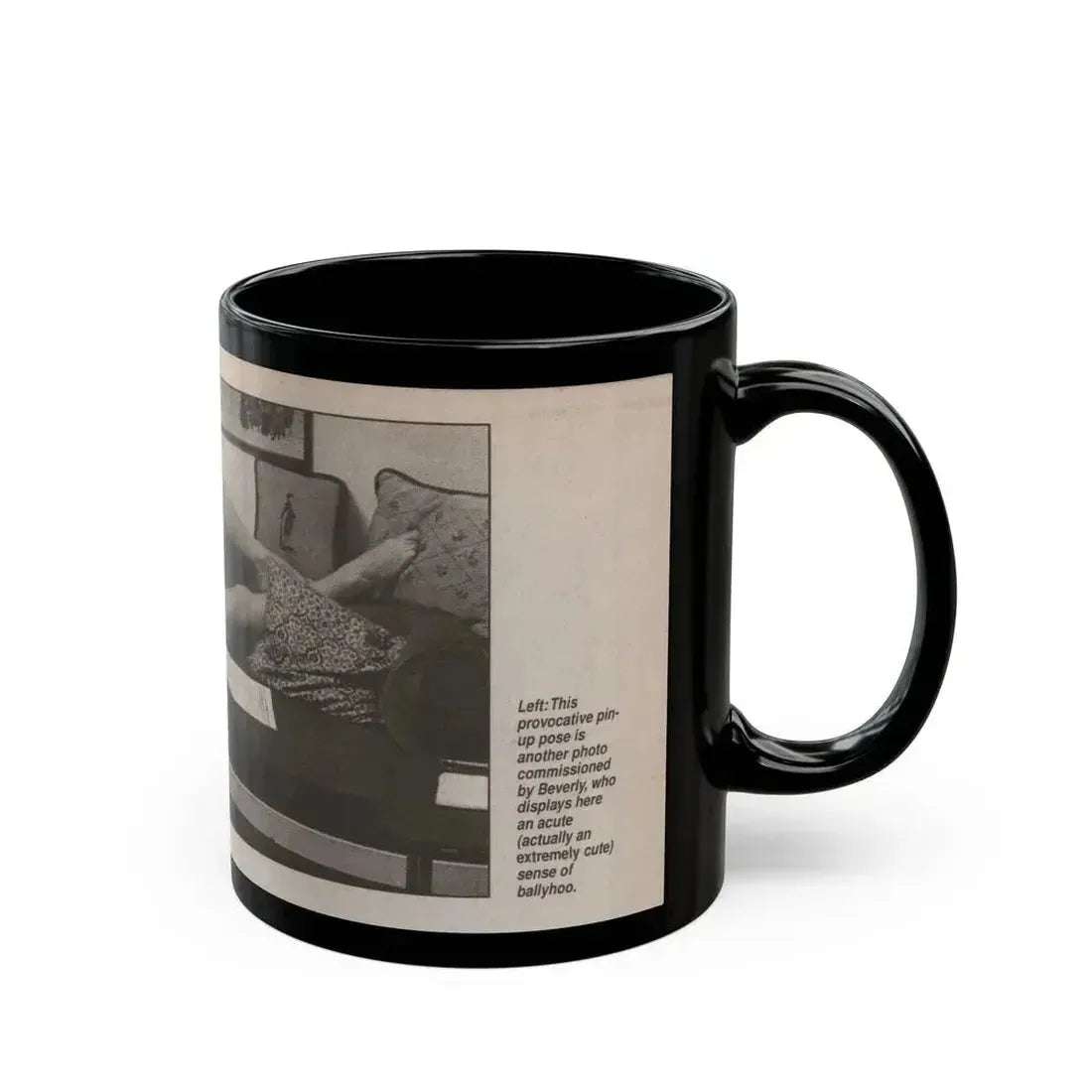 Beverly Garland #122 - Filmfax Mag. Issue #60 Spring '97 - 1 B&W Photo (Vintage Female Icon) Black Coffee Mug - Go Mug Yourself