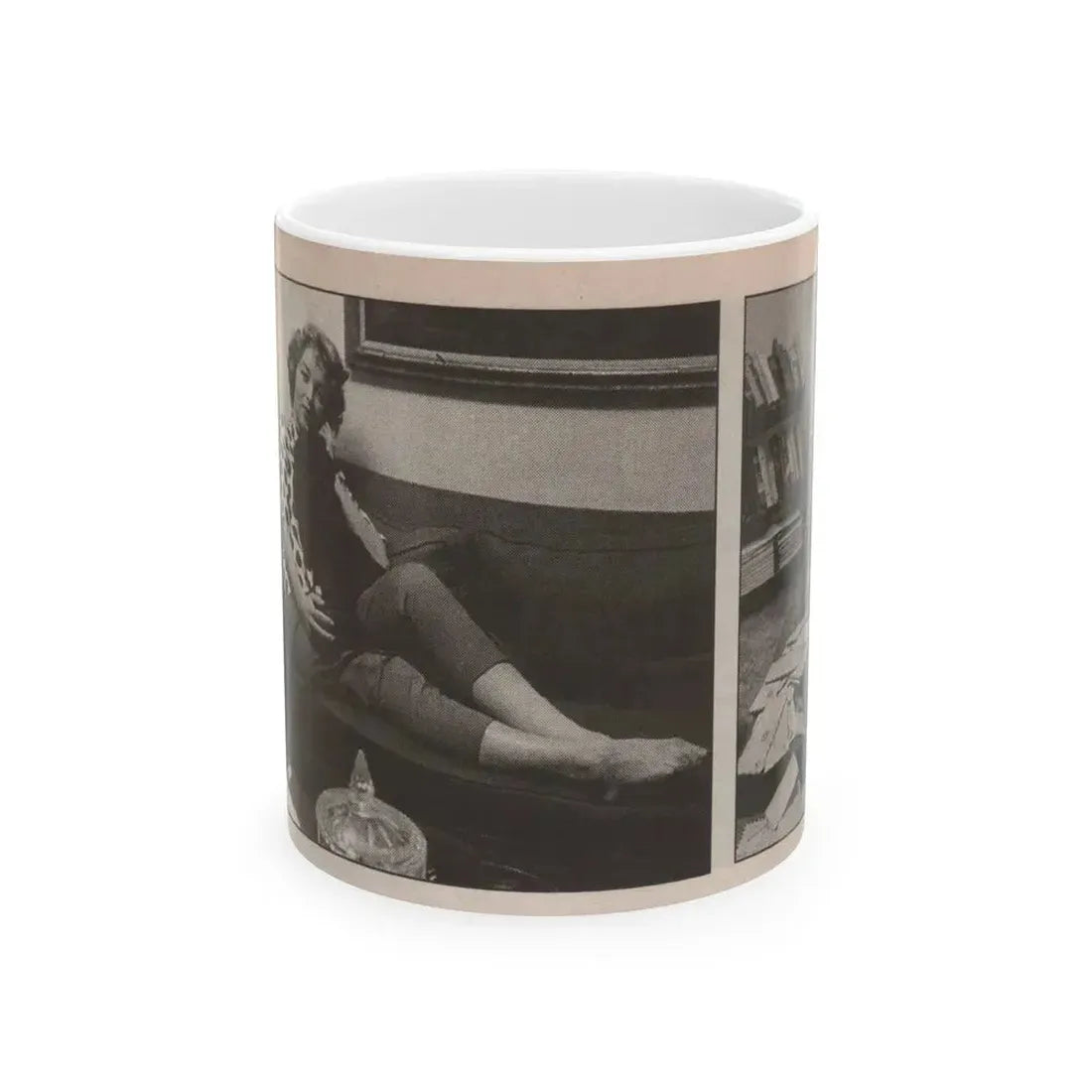 Beverly Garland #123 - Filmfax Mag. Issue #60 Spring '97 - 2 B&W Photos (Vintage Female Icon) White Coffee Mug 11oz - Go Mug Yourself