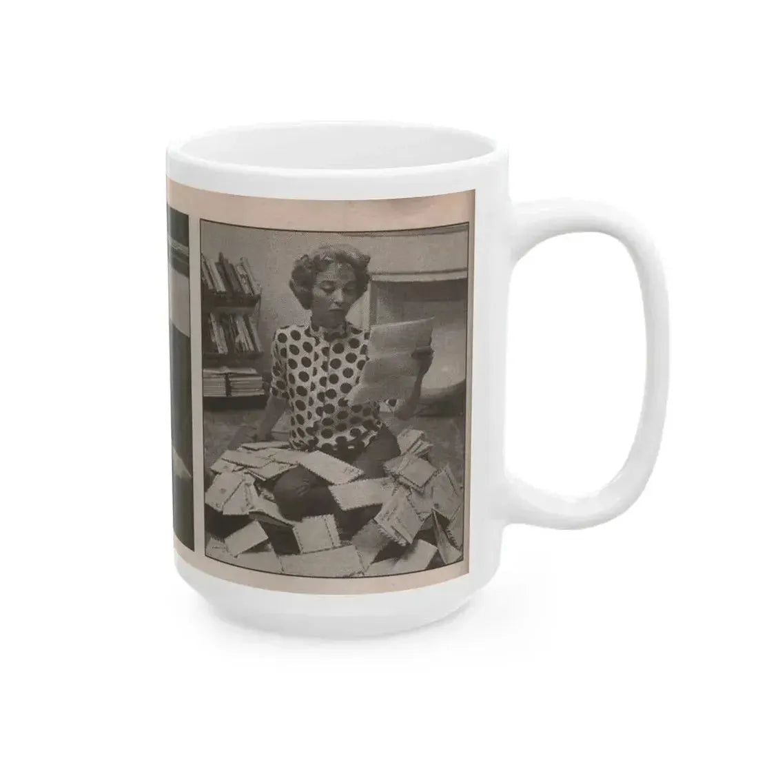 Beverly Garland #123 - Filmfax Mag. Issue #60 Spring '97 - 2 B&W Photos (Vintage Female Icon) White Coffee Mug - Go Mug Yourself