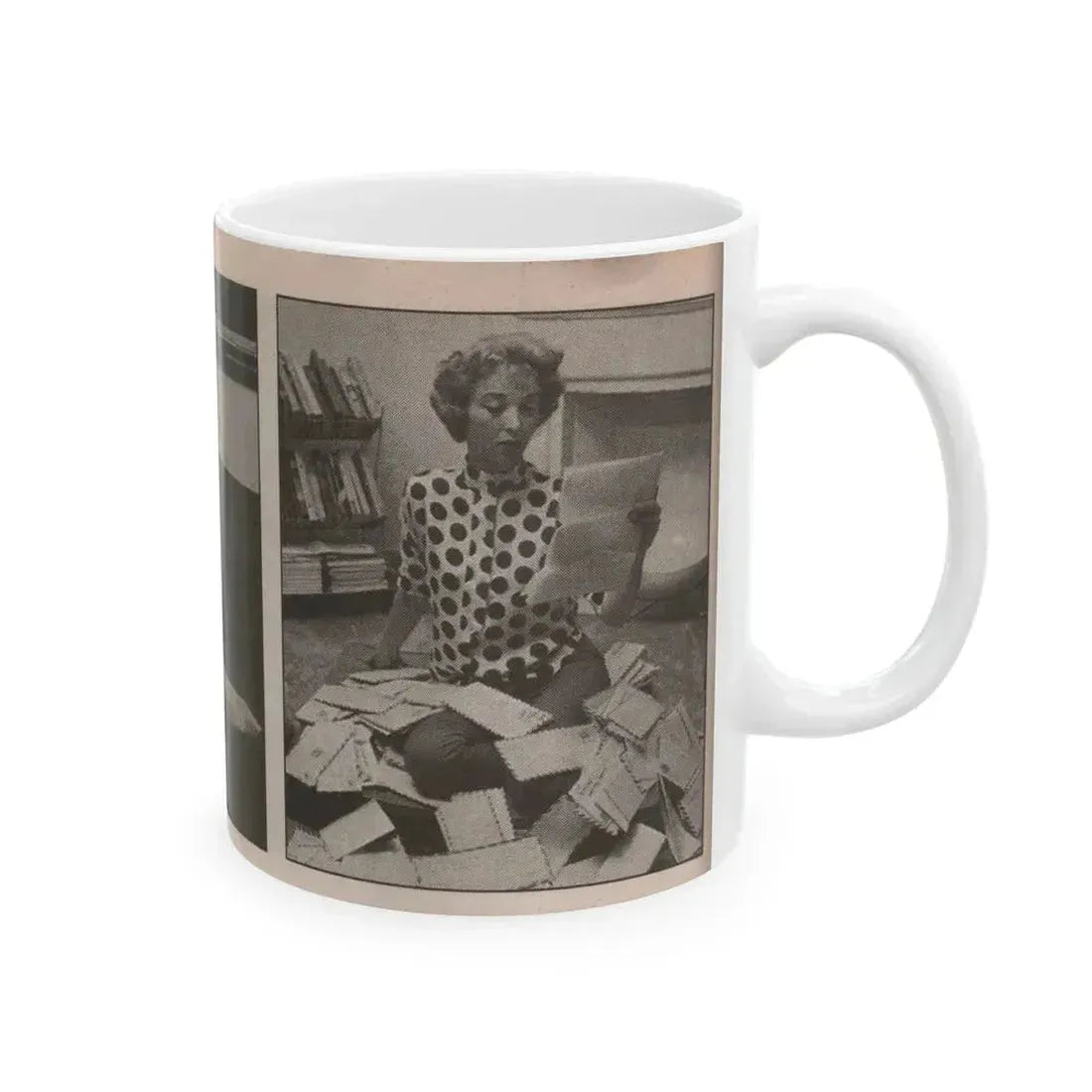 Beverly Garland #123 - Filmfax Mag. Issue #60 Spring '97 - 2 B&W Photos (Vintage Female Icon) White Coffee Mug - Go Mug Yourself