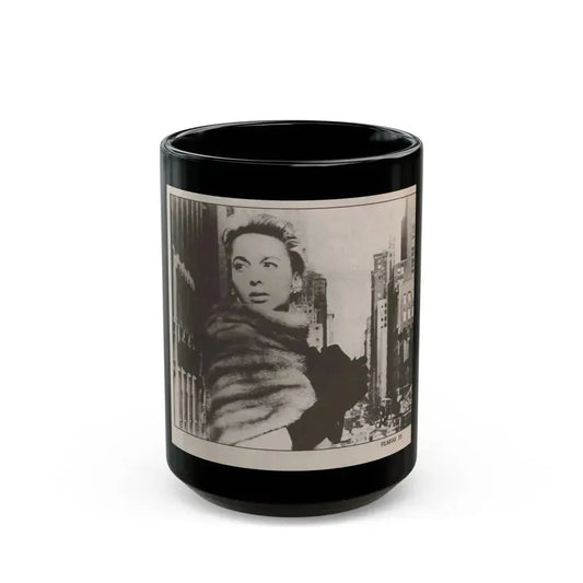 Beverly Garland #125 - Filmfax Mag. Issue #60 Spring '97 - 1 B&W Photo (Vintage Female Icon) Black Coffee Mug 15oz - Go Mug Yourself