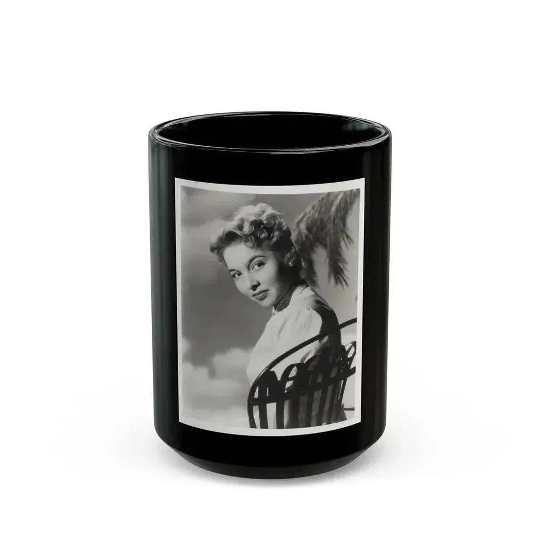 Beverly Garland #129 - 8x10 B&W Glamour Portrait (Vintage Female Icon) Black Coffee Mug - Go Mug Yourself