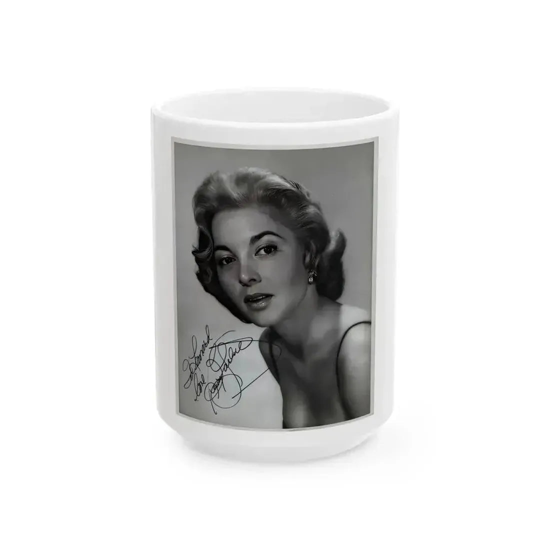 Beverly Garland #13 (Vintage Female Icon) White Coffee Mug 15oz - Go Mug Yourself