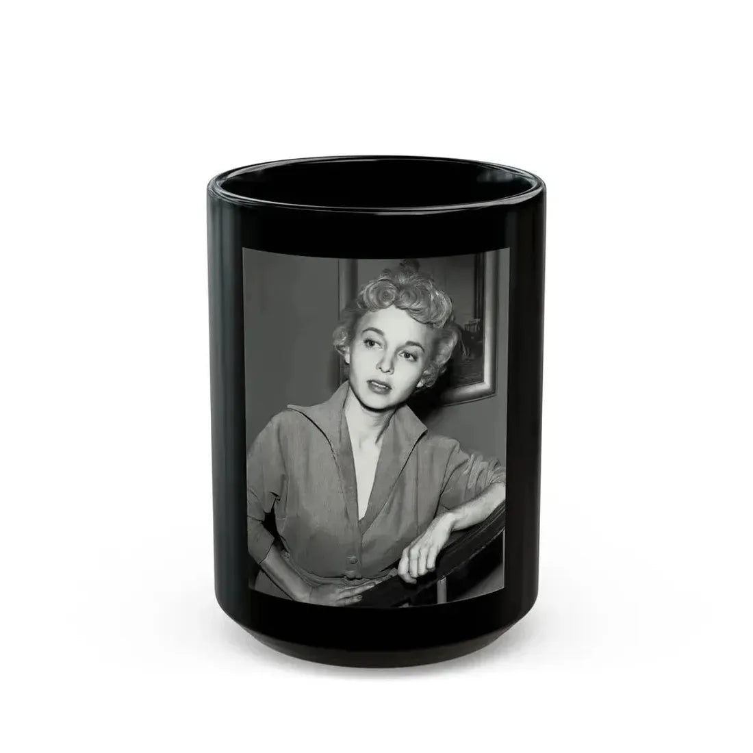 Beverly Garland #135 (Vintage Female Icon) Black Coffee Mug 15oz - Go Mug Yourself