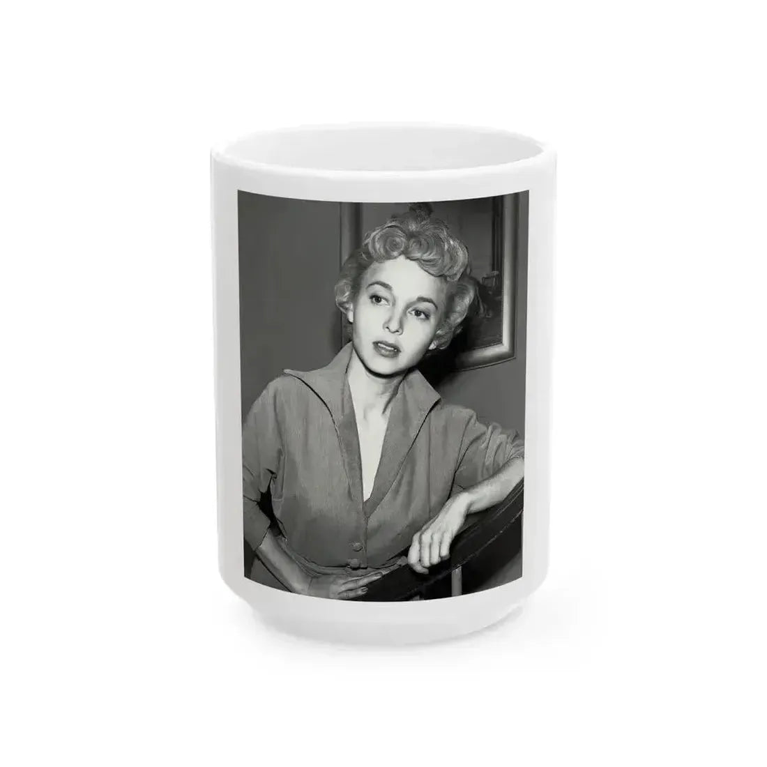Beverly Garland #135 (Vintage Female Icon) White Coffee Mug 15oz - Go Mug Yourself