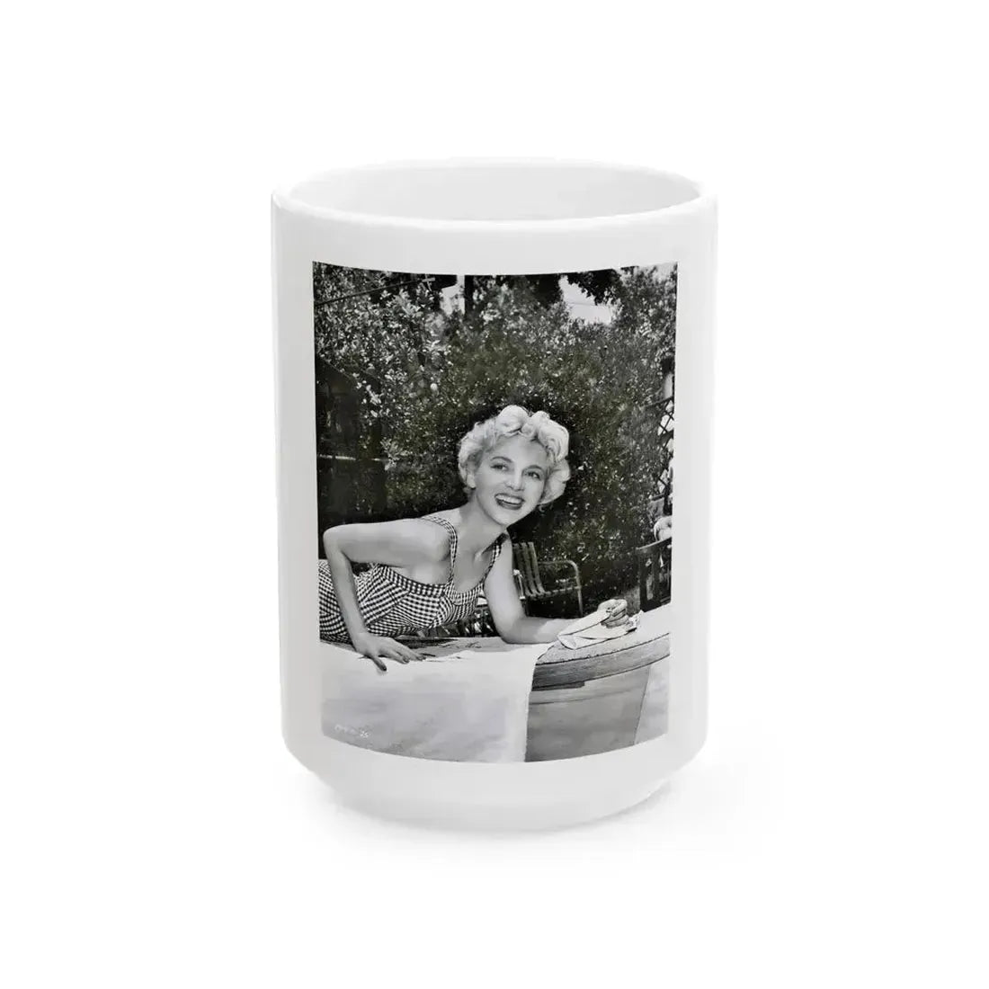 Beverly Garland #138 (Vintage Female Icon) White Coffee Mug 15oz - Go Mug Yourself
