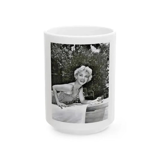 Beverly Garland #138 (Vintage Female Icon) White Coffee Mug 15oz - Go Mug Yourself