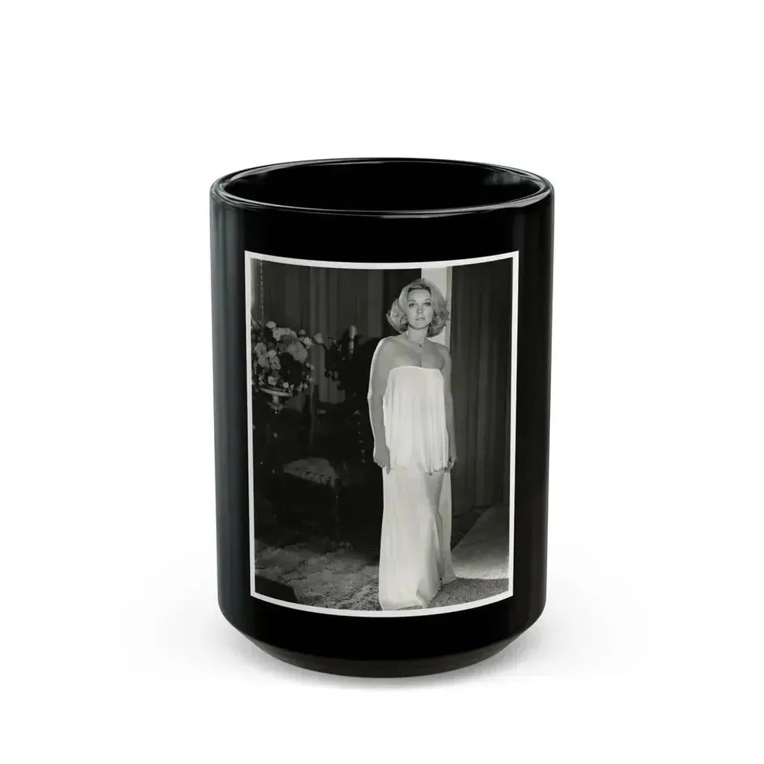 Beverly Garland #142 (Vintage Female Icon) Black Coffee Mug 15oz - Go Mug Yourself