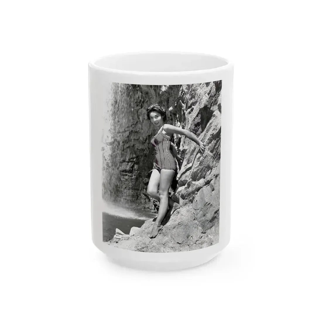 Beverly Garland #145 (Vintage Female Icon) White Coffee Mug 15oz - Go Mug Yourself