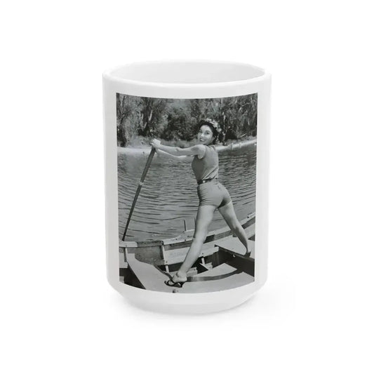 Beverly Garland #150 (Vintage Female Icon) White Coffee Mug 15oz - Go Mug Yourself
