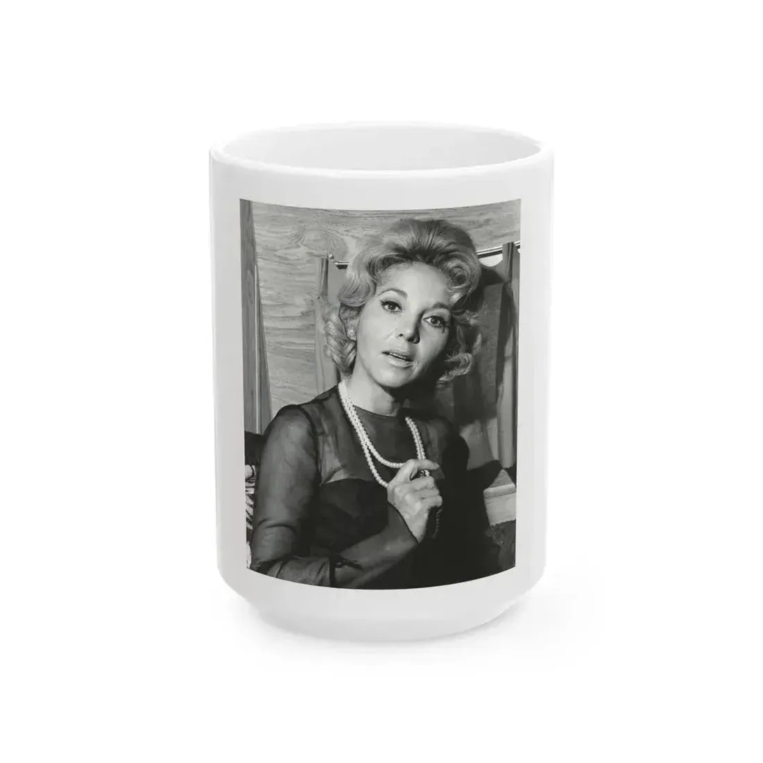 Beverly Garland #23 (Vintage Female Icon) White Coffee Mug 15oz - Go Mug Yourself