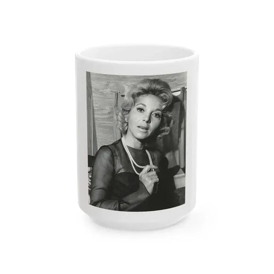 Beverly Garland #23 (Vintage Female Icon) White Coffee Mug 15oz - Go Mug Yourself