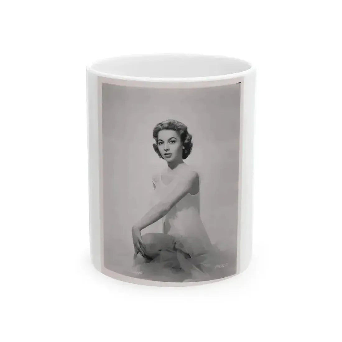 Beverly Garland #26 - 8x10 B&W Glamour Almost Full Body (Vintage Female Icon) White Coffee Mug 11oz - Go Mug Yourself
