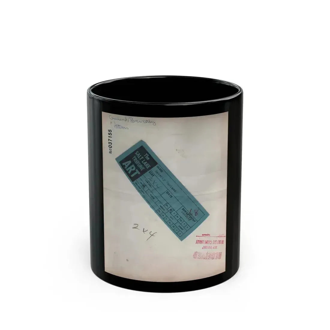 Beverly Garland #32 - 7x9 Vintage B&W Head & Shoulder Glamour Promo Photo from 9-3-57 (Vintage Female Icon) Black Coffee Mug 11oz - Go Mug Yourself