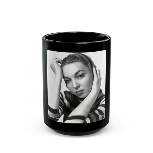 Beverly Garland #33 (Vintage Female Icon) Black Coffee Mug 15oz - Go Mug Yourself