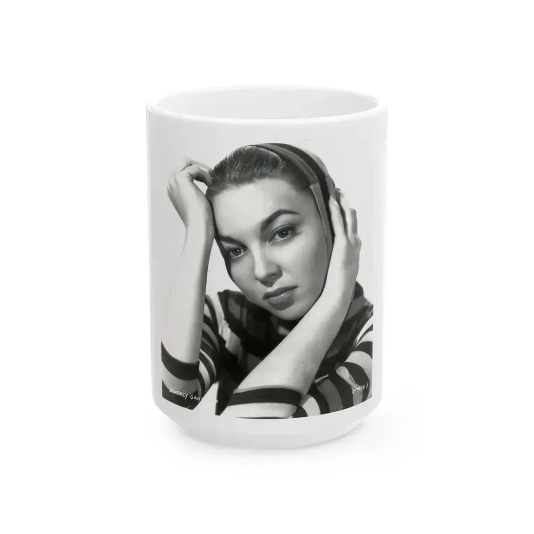Beverly Garland #33 (Vintage Female Icon) White Coffee Mug 15oz - Go Mug Yourself