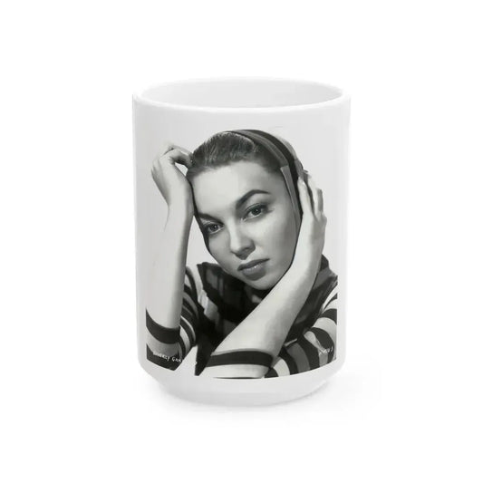 Beverly Garland #33 (Vintage Female Icon) White Coffee Mug 15oz - Go Mug Yourself