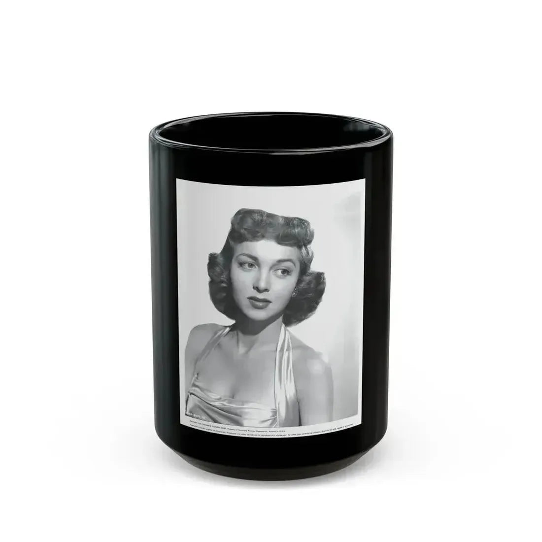 Beverly Garland #38 (Vintage Female Icon) Black Coffee Mug 15oz - Go Mug Yourself