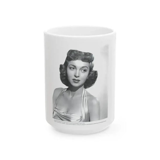 Beverly Garland #38 (Vintage Female Icon) White Coffee Mug 15oz - Go Mug Yourself
