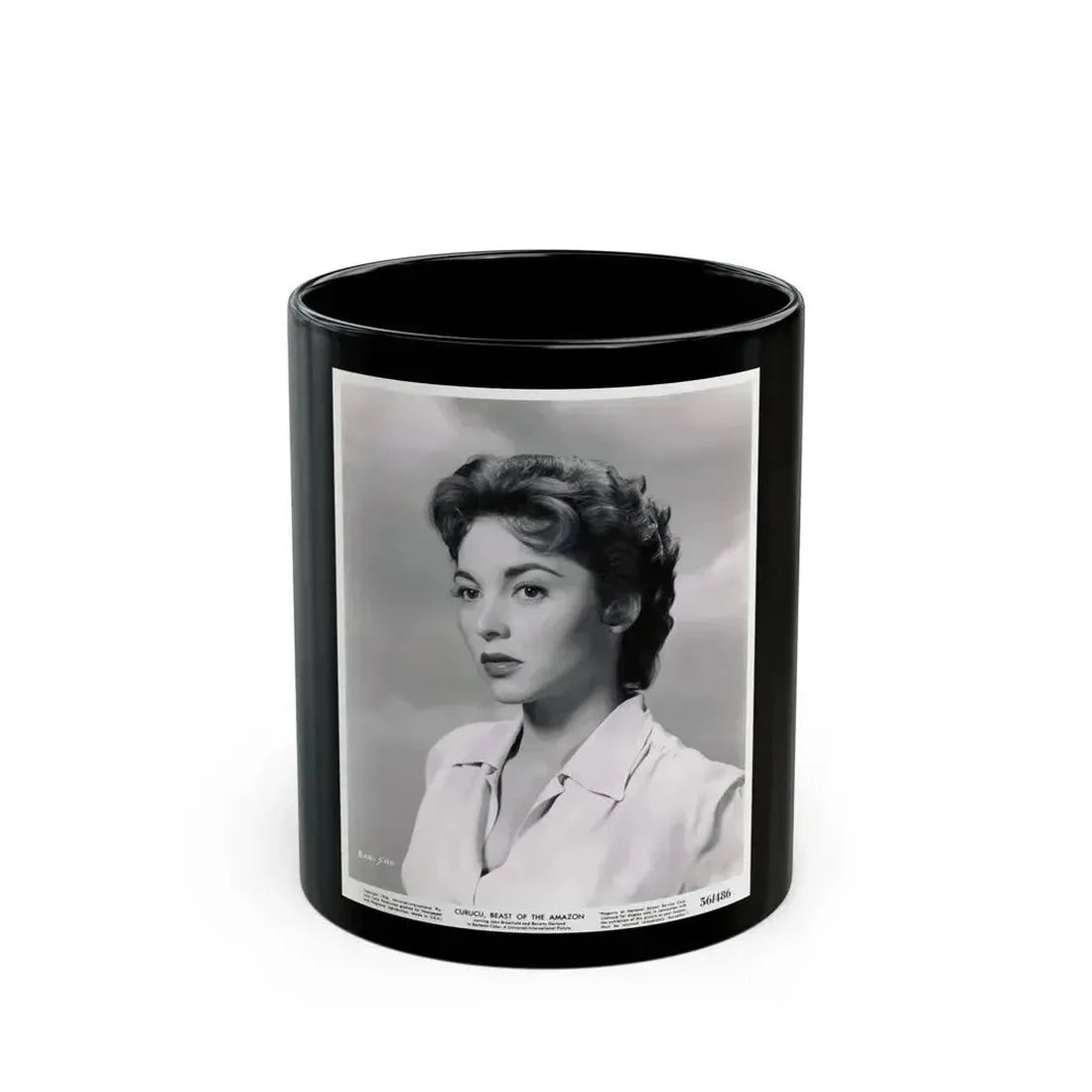Beverly Garland #44 (Vintage Female Icon) Black Coffee Mug 11oz - Go Mug Yourself