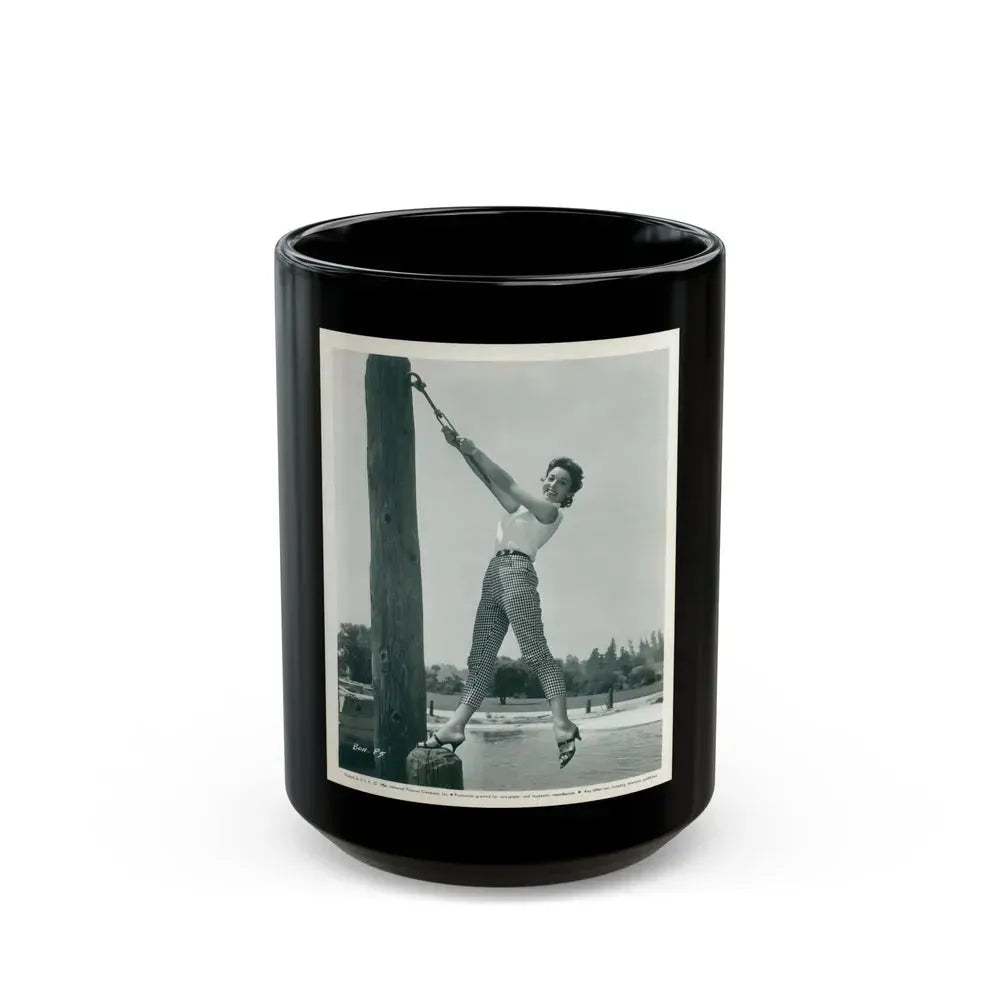 Beverly Garland #46 (Vintage Female Icon) Black Coffee Mug 15oz - Go Mug Yourself
